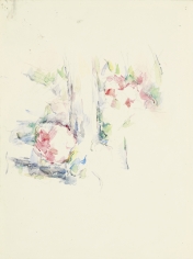 Paul Cezanne (French, 1839-1906)  Tronc d’arbre et fleurs, c. 1900  Watercolor and pencil on paper