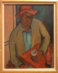 Norman Lewis (1900-1979) Untitled (Seated Male) 1945 oil on canvas