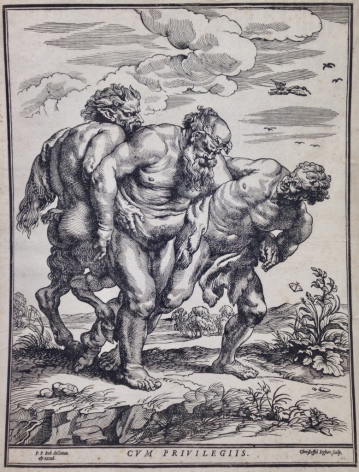 Christoffel Jegher, after Peter Paul Rubens (Flemish, 1596-1652/53) Silenus Accompanied by a Satyr and a Faun Woodcut, c 1635