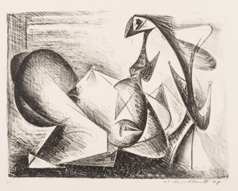 HANS BURKHARDT  (1904-1994)  The Lovers, 1948  Lithograph